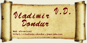 Vladimir Dondur vizit kartica